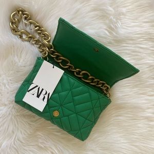 Zara Green Bag💚